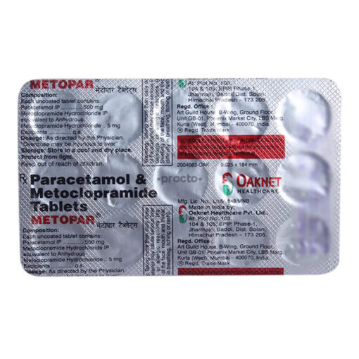 Metopar, Paracetamol, Metoclopramide